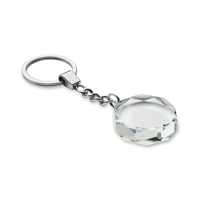 ROUNDWARD Llavero redondo de cristal - Trofeos - Regalo Promocional Personalizado - vista alternativa