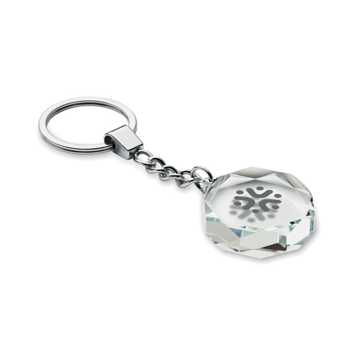 ROUNDWARD Llavero redondo de cristal - Trofeos - Regalo Promocional Personalizado - imagen 5