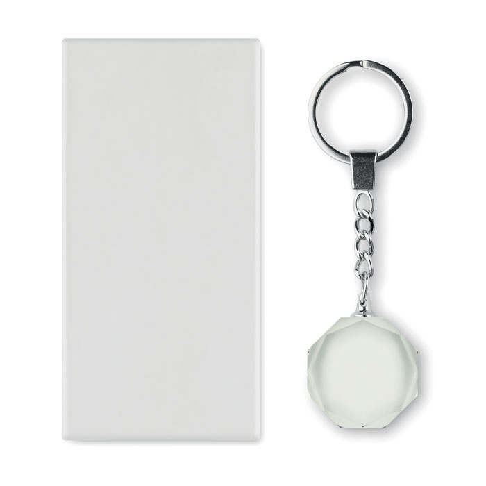 ROUNDWARD Llavero redondo de cristal - Trofeos - Regalo Promocional Personalizado - imagen 3