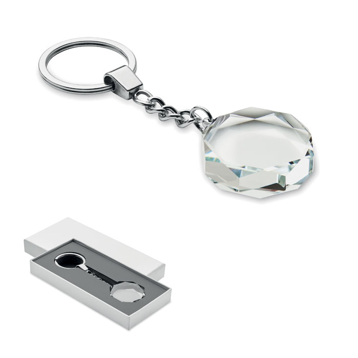 ROUNDWARD Llavero redondo de cristal