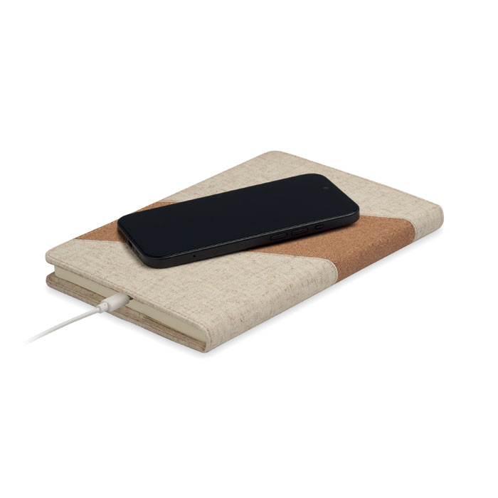 CORTONA Cuaderno A5 con cargador 15W - Oficina - Regalo Promocional Personalizado - imagen 3