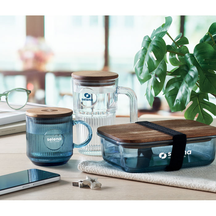 VITRIO MUG Taza de vidrio acanalado 300ml - Tazas y vasos personalizados - Regalo Promocional Personalizado - imagen 3