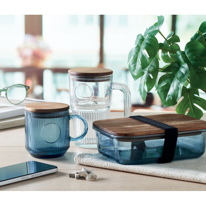 VITRIO MUG Taza de vidrio acanalado 300ml - Tazas y vasos personalizados - Regalo Promocional Personalizado - vista alternativa