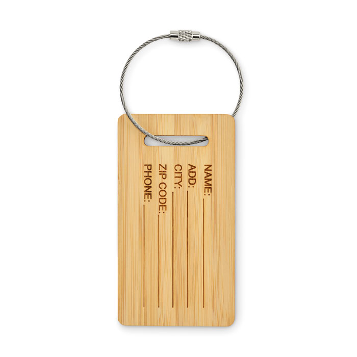 MIO Etiqueta de equipaje bambú - Viaje - Regalo Promocional Personalizado - vista alternativa