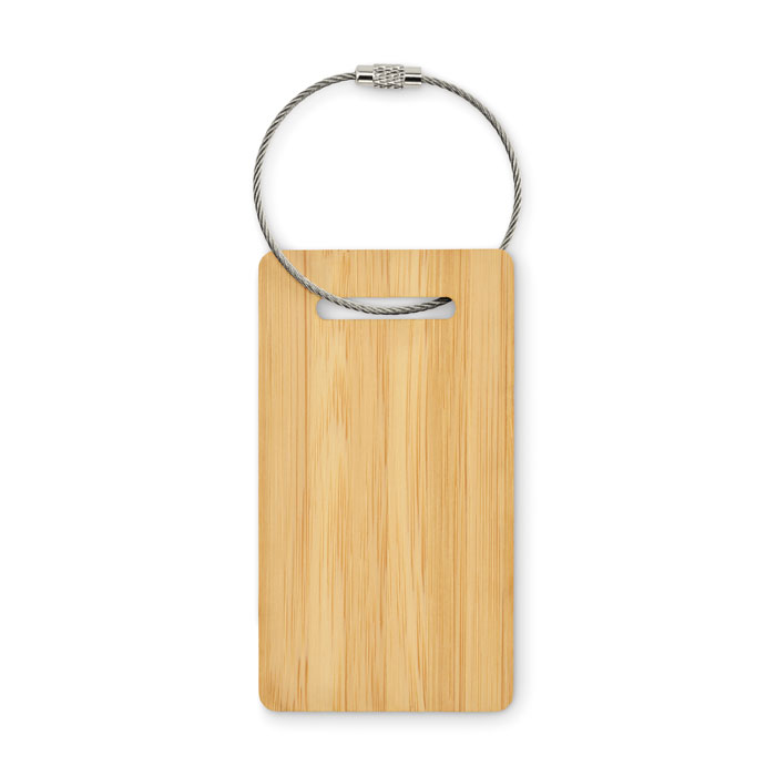 MIO Etiqueta de equipaje bambú - Viaje - Regalo Promocional Personalizado - imagen 3