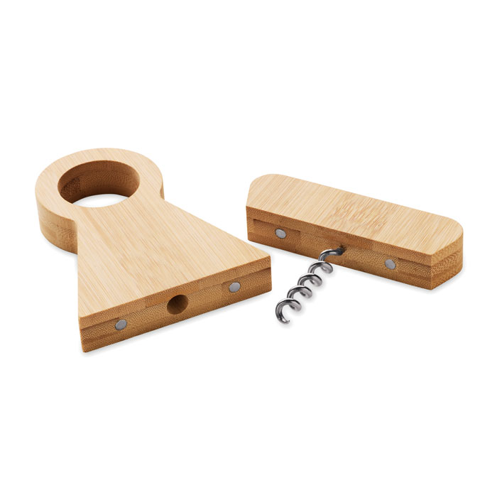 STANDTURN Soporte y abrebotellas bambú - Tecnología - Regalo Promocional Personalizado - vista alternativa