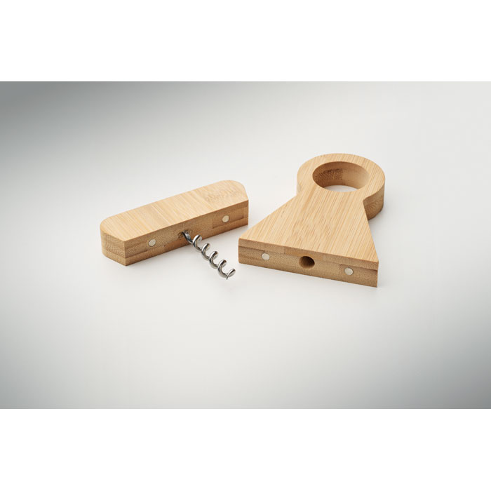 STANDTURN Soporte y abrebotellas bambú - Tecnología - Regalo Promocional Personalizado - imagen 4