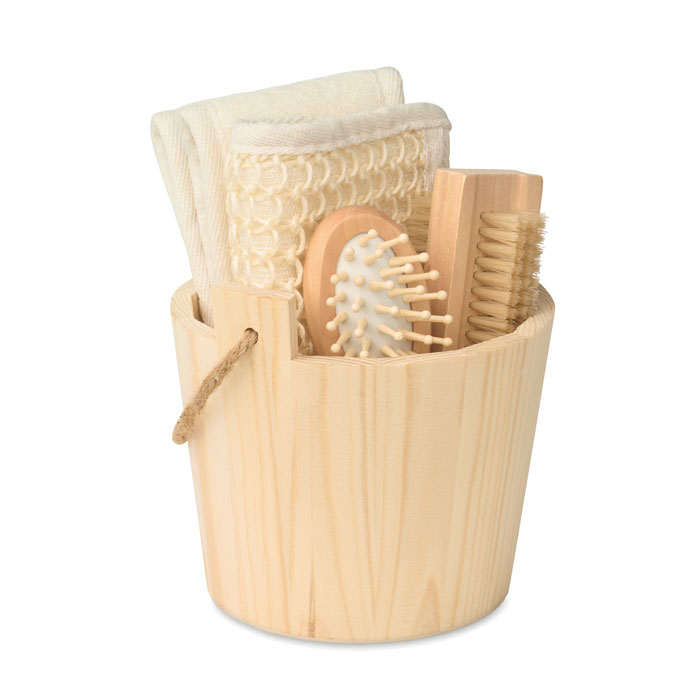 SELFCARE Set de baño en cubo de madera - Novedades - Regalo Promocional Personalizado - vista alternativa