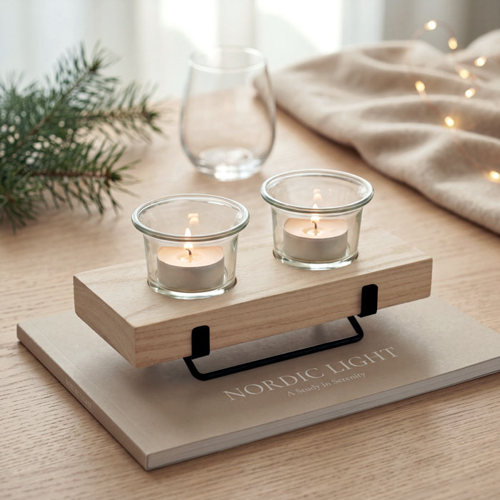 IRONDLE Porta velas con soporte - Velas personalizadas - Regalo Promocional Personalizado - imagen 3