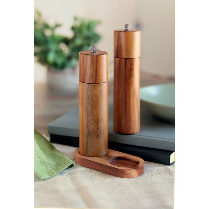 TUCCO SET Set sal y pimienta de acacia - Otros accesorios cocina - Regalo Promocional Personalizado - imagen 4