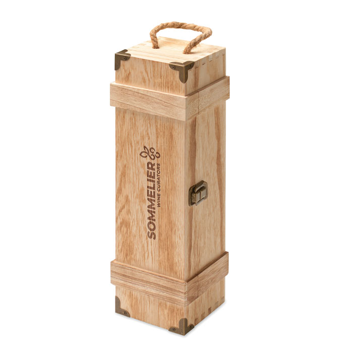 VINBOX + Caja de madera para vino - Set de vino - Regalo Promocional Personalizado - imagen 4