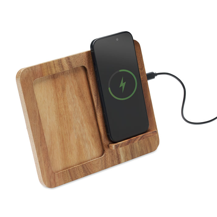 FINWOOD Marco de acacia y cargador 15W - Tecnología - Regalo Promocional Personalizado - imagen 5