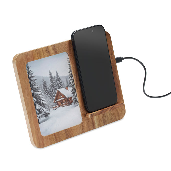 FINWOOD Marco de acacia y cargador 15W - Tecnología - Regalo Promocional Personalizado - imagen 9