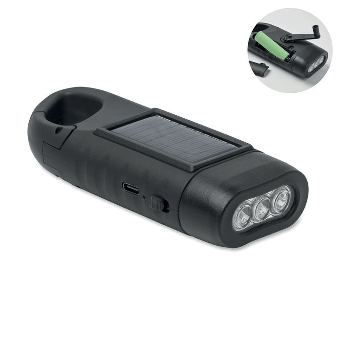 CRANCH Linterna solar dinamo - Novedades - Regalo Promocional Personalizado