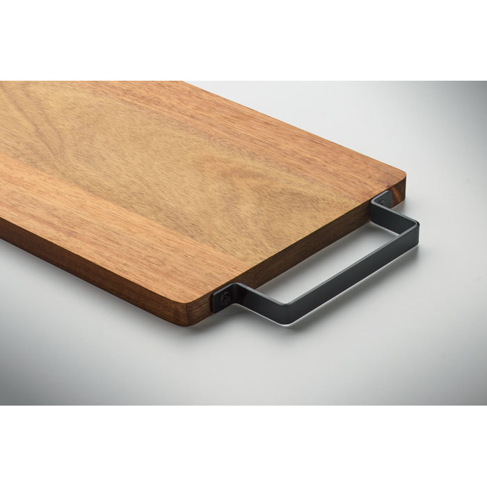 ASTA Tablero acacia con asa acero - Tablas de corte - Regalo Promocional Personalizado - imagen 3