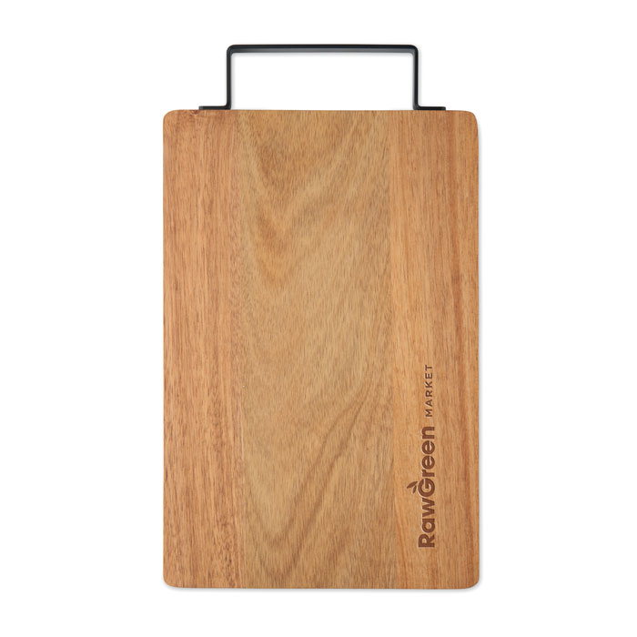 ASTA Tablero acacia con asa acero - Tablas de corte - Regalo Promocional Personalizado - imagen 4