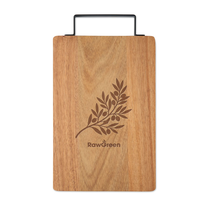 ASTA Tablero acacia con asa acero - Tablas de corte - Regalo Promocional Personalizado - imagen 5