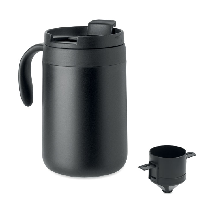CAFETITO Taza doble pared filtro café - Tazas y vasos personalizados - Regalo Promocional Personalizado