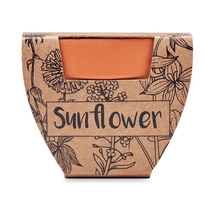 SUNFLOWER Juego de macetas de terracota - Jardín - Regalo Promocional Personalizado - vista alternativa