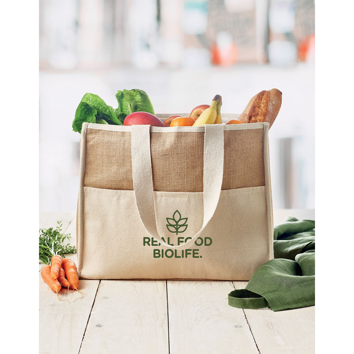 Bolsa nevera de canvas y yute Campo de Geli - Verano - Regalo Promocional Personalizado - imagen 5