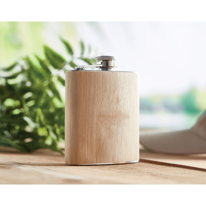 HIPHIP Petaca de bambú 170ml - Otros accesorios bodega - Regalo Promocional Personalizado - vista alternativa