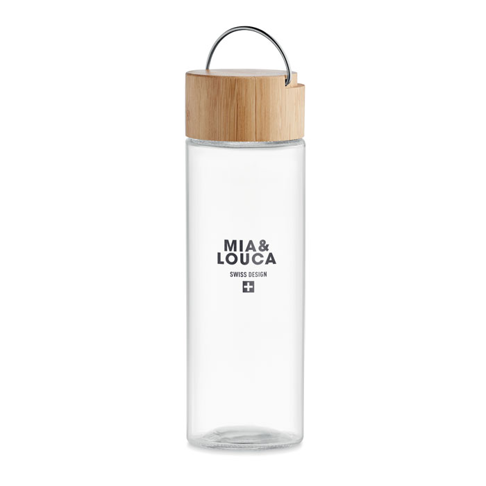 AMELAND Botella 500 ml tapa de bambú - Tazas y botellas - Regalo Promocional Personalizado - imagen 3