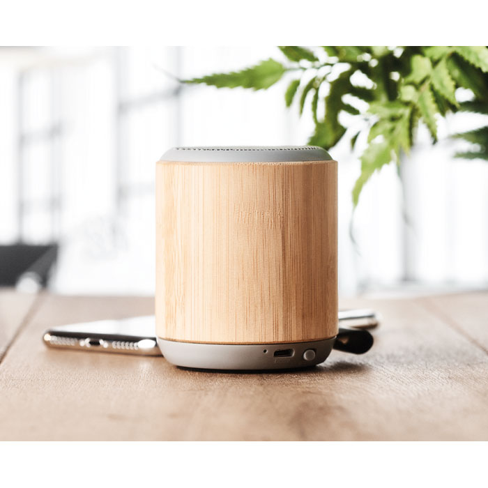 RUGLI Altavoz inalámbrico bambú 5.3 - Tecnología - Regalo Promocional Personalizado - imagen 6