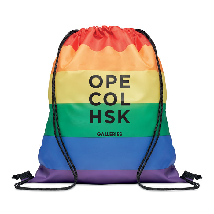 BOW Bolsa cuerdas rainbow de RPET - Mochilas personalizadas - Regalo Promocional Personalizado - imagen 5