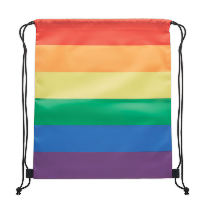 BOW Bolsa cuerdas rainbow de RPET - Mochilas personalizadas - Regalo Promocional Personalizado - imagen 3