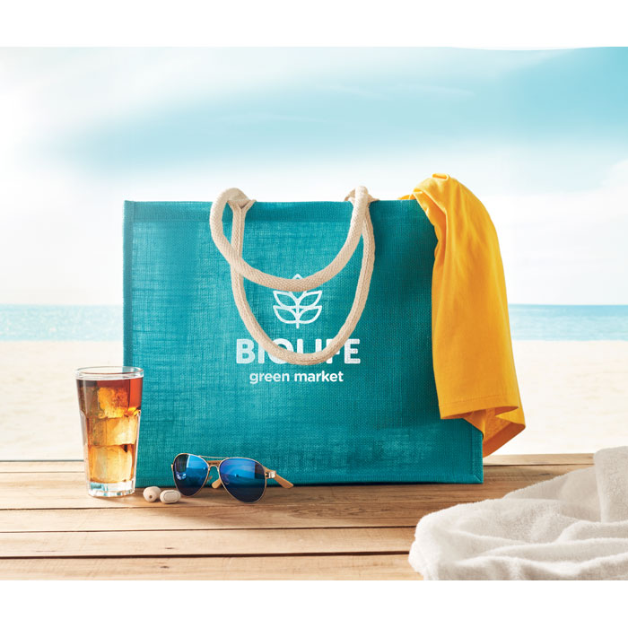 AURA Bolsa de yute y asas algodón - Verano - Regalo Promocional Personalizado - imagen 11