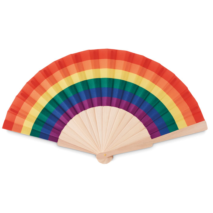 BOWFAN Abanico de madera rainbow