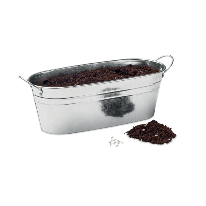 MIX SEEDS Maceta de zinc con 3 semillas - Jardín - Regalo Promocional Personalizado - imagen 3