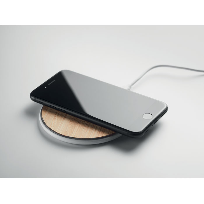 DESPAD + Cargador inalámbrico 15W bambú - Tecnología - Regalo Promocional Personalizado - imagen 6