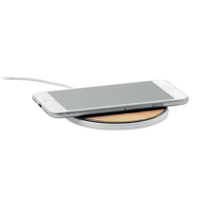 DESPAD + Cargador inalámbrico 15W bambú - Tecnología - Regalo Promocional Personalizado - imagen 3