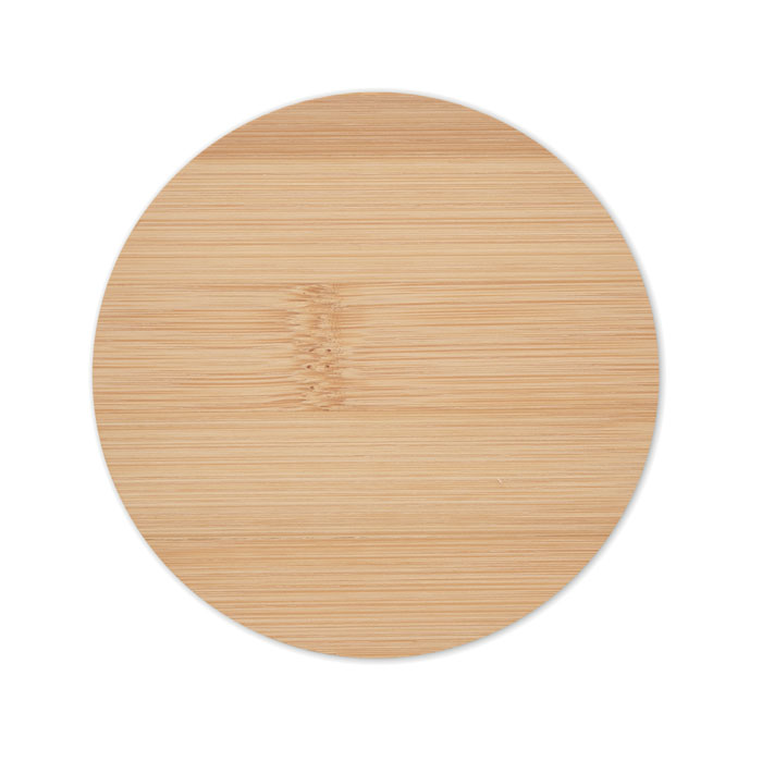 BAYIN Posavasos redondo de bambú - Posavasos personalizados - Regalo Promocional Personalizado - vista alternativa