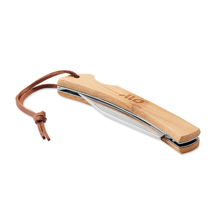 MANSAN Cuchillo plegable de bambú - Multiusos personalizados - Regalo Promocional Personalizado - imagen 5
