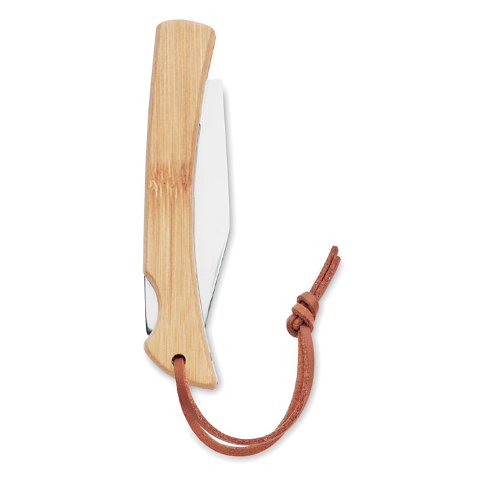 MANSAN Cuchillo plegable de bambú - Multiusos personalizados - Regalo Promocional Personalizado - imagen 4