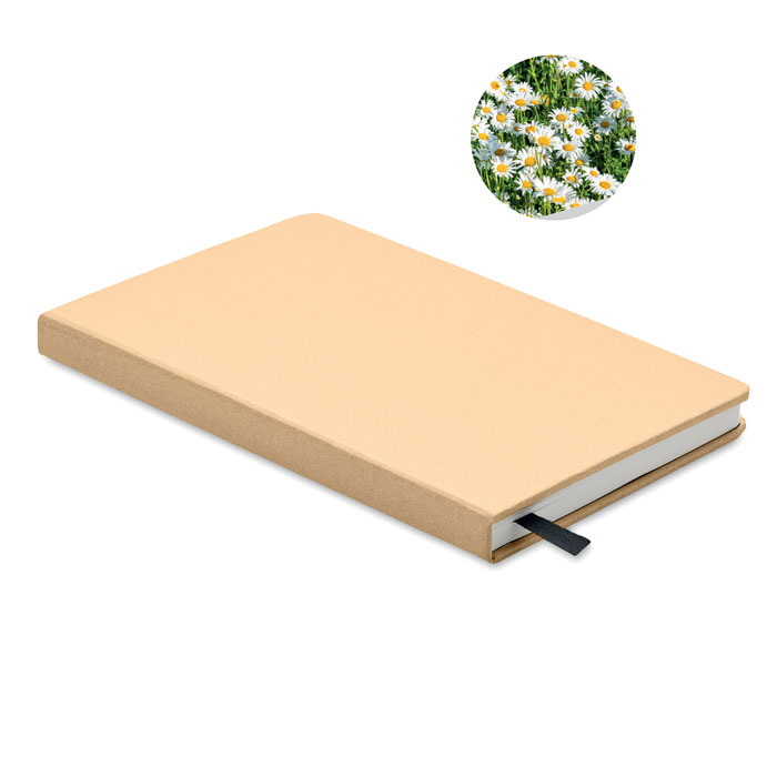 GROW Libreta A5 hojas papel recicl. - Oficina - Regalo Promocional Personalizado