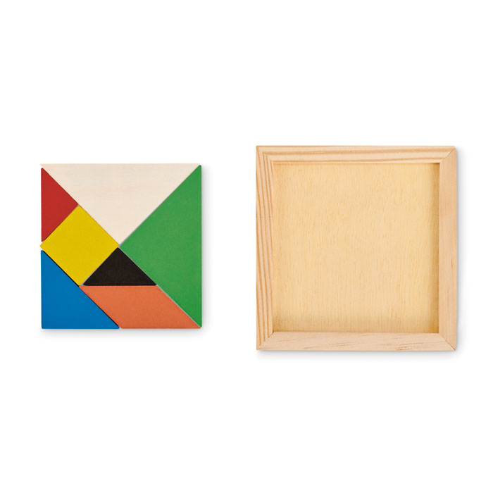 TANGRAM Rompecabezas Tangram de madera - Niños y Juegos - Regalo Promocional Personalizado - vista alternativa