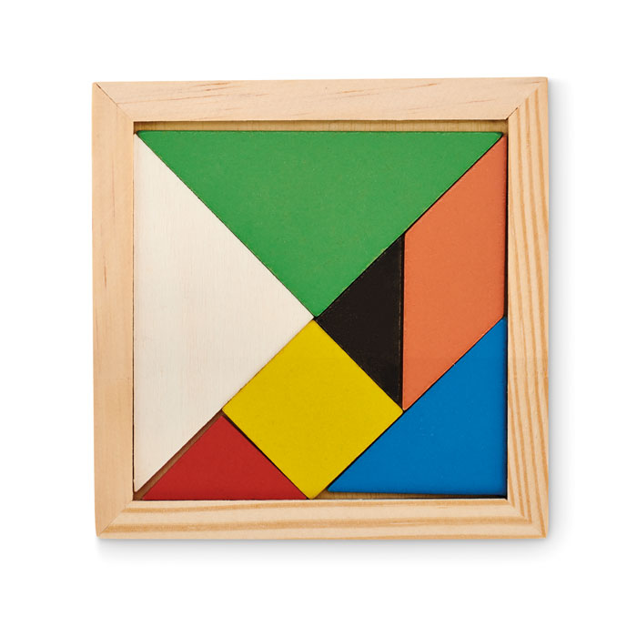 TANGRAM Rompecabezas Tangram de madera - Niños y Juegos - Regalo Promocional Personalizado - imagen 3