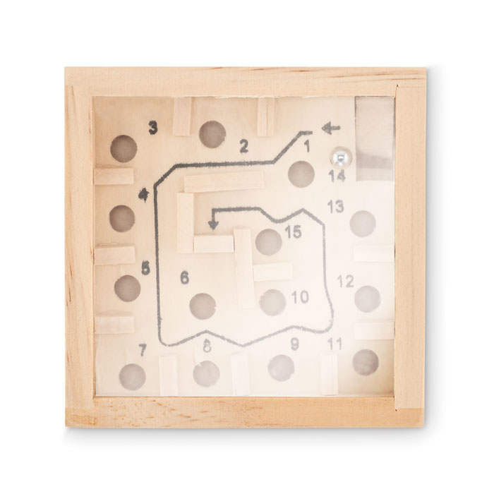 ZUKY Juego de laberinto madera pino - Niños y Juegos - Regalo Promocional Personalizado - vista alternativa
