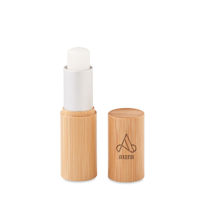 GLOSS LUX Bálsamo labial carcasa bambú - Labiales personalizados - Regalo Promocional Personalizado - imagen 3