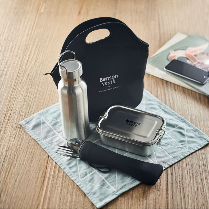 ILY Set almuerzo en acero inox. - Tazas y botellas - Regalo Promocional Personalizado - imagen 5