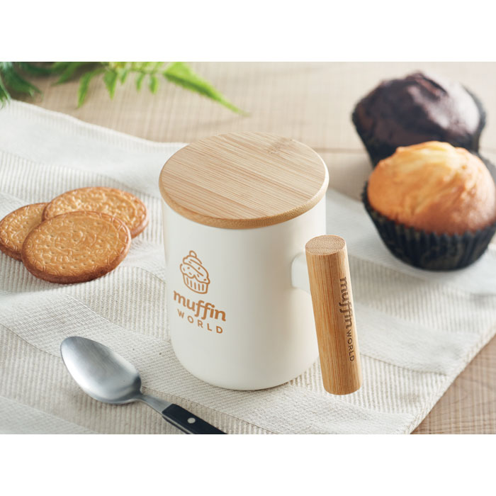 MAJEST Taza de porcelana tapa 380 ml - Tazas y vasos personalizados - Regalo Promocional Personalizado - imagen 3