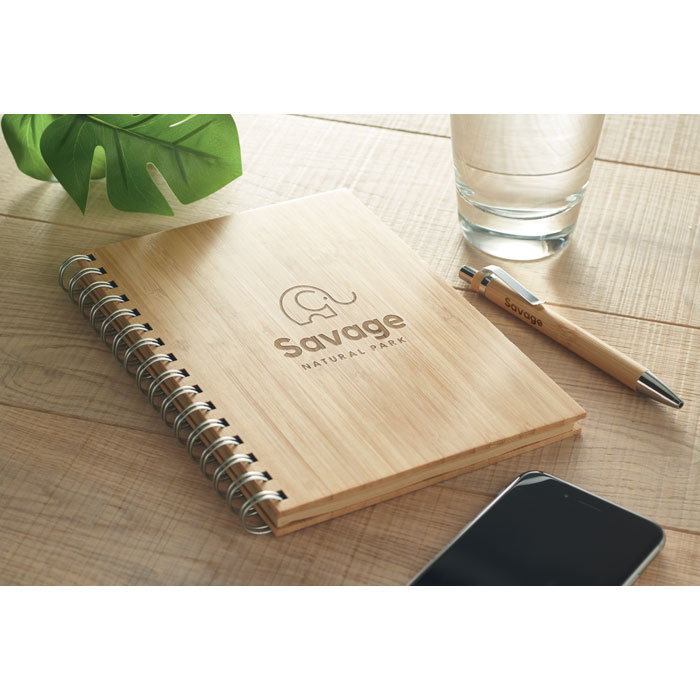 BRAM Libreta A5 de bambú anillas - Oficina - Regalo Promocional Personalizado - imagen 4