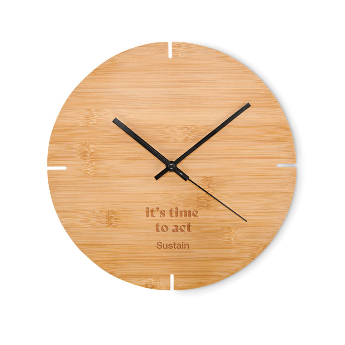 ESFERE Reloj redondo pared de bambú - Tecnología - Regalo Promocional Personalizado - imagen 5