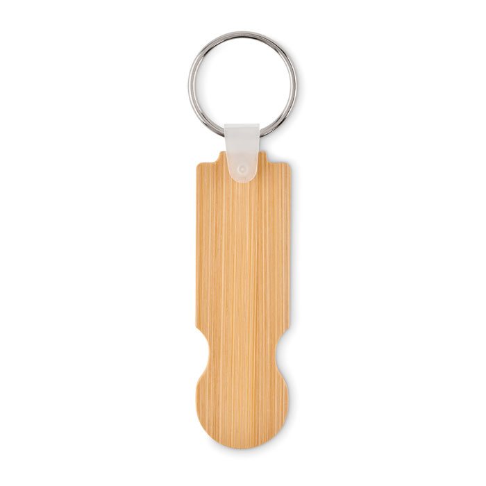 COMPRAS Llavero de bambú ficha - Llaveros, pins y chapas - Regalo Promocional Personalizado - vista alternativa