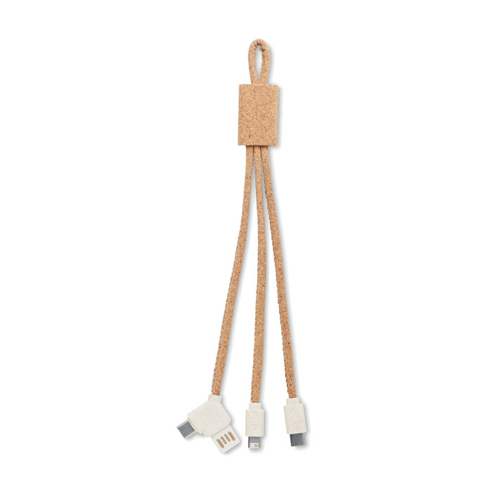 CABIE Cable de carga 3 en 1 corcho