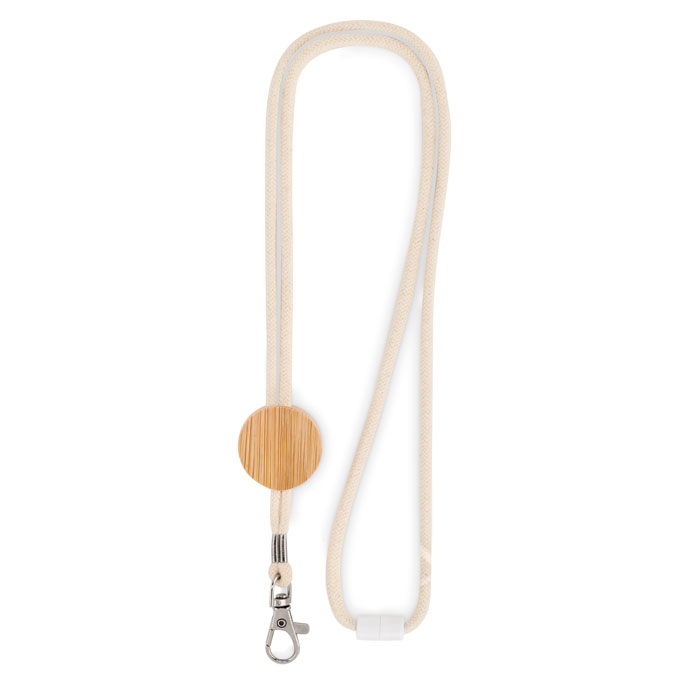 KARA Lanyard algodón con mosquetón - Lanyards y Pulseras - Regalo Promocional Personalizado - vista alternativa