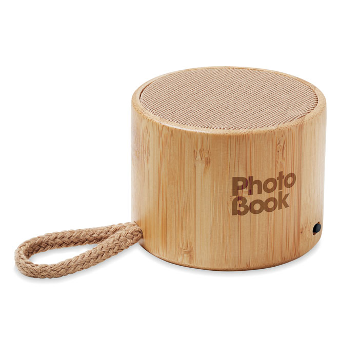 COOL Altavoz inalámb. redondo bambú - Tecnología - Regalo Promocional Personalizado - vista alternativa